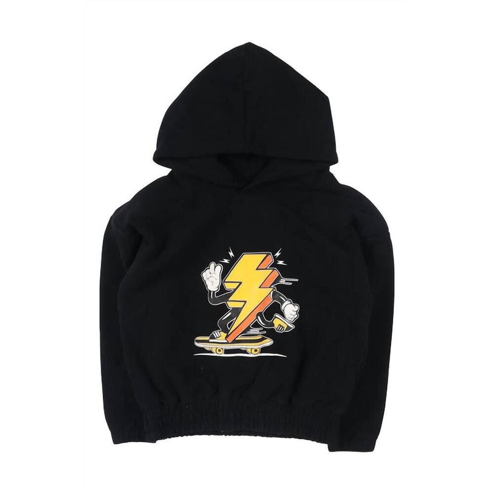 NEW TINY TRIBE boy's thunder skating hoodie in black